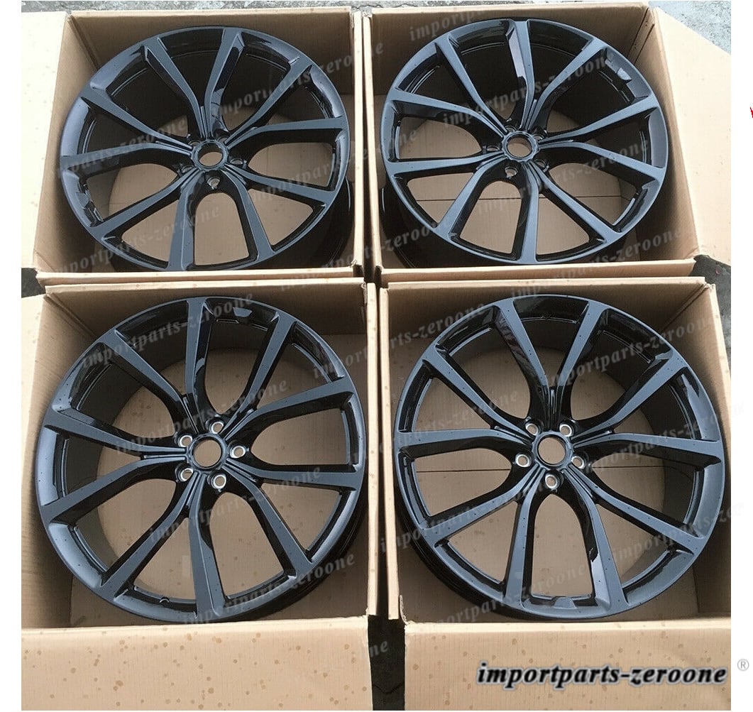 22インチ 5 スポーク グロス ブラック STYLE GED ホイールセット ジャガー F PACE 　鍛造　-BRN-1261-2★