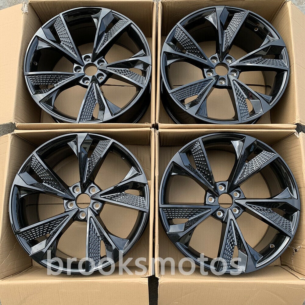 樂天商城 - 22インチ NEW RS7 スタイル ホイール 2016+ アウディ Q7 Q8 RS Q7 RS Q8 GLOSS ブラック フル BRN-1427
