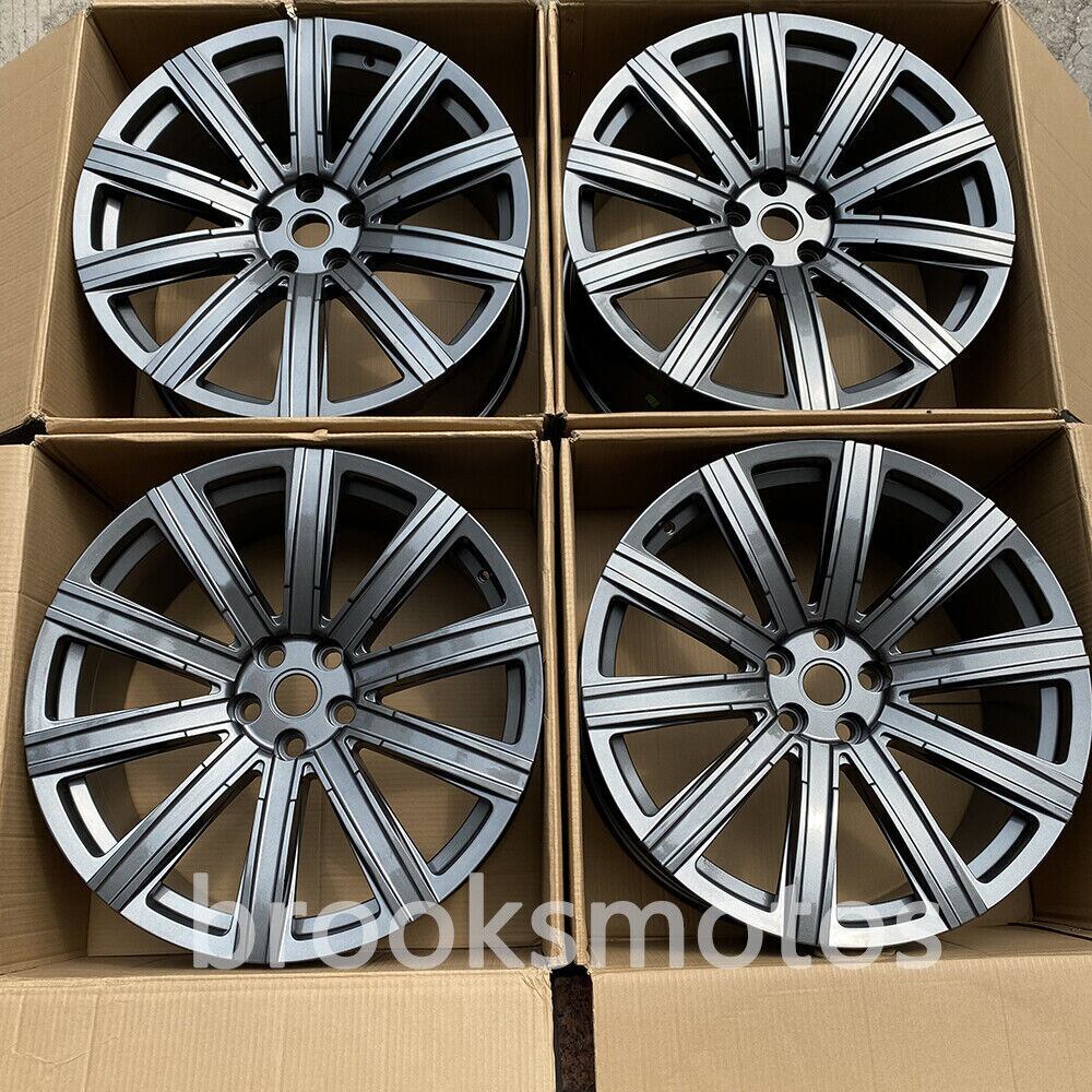 樂天商城 - 22インチ 10 スポーク グレー スタイル ホイール レンジ ローバー ボーグ スポーツ 5X120 BRN-1354