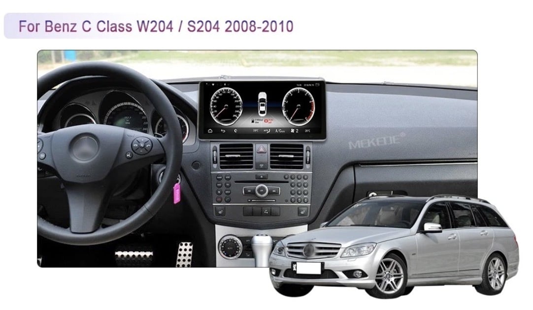 ベンツ C クラス W204 S204 2008 - 2010　アンドロイドナビ　DVD　4G　LTE　WIFI　...