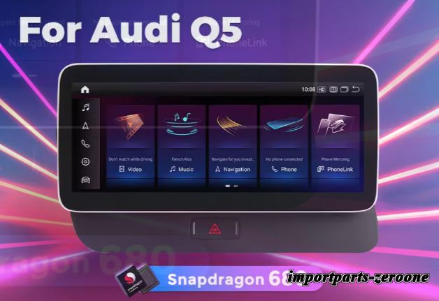 アウディQ5（2009-2016） アンドロイドナビ12.3インチ RHD クアルコム662 4GB+64GB GPSなし -RA-1350