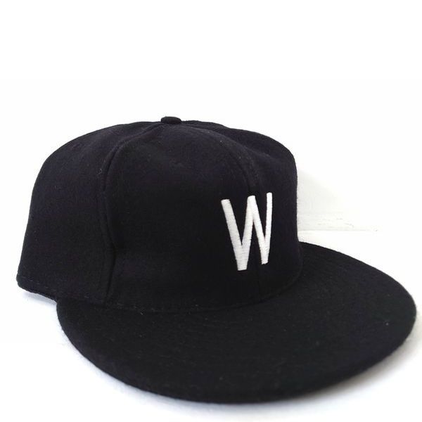 エベッツフィールドフランネルズ EBBETS FIELD FLANNELS Baseball Cap (ベースボールキャップ）Washington Senators 1926 BLACK、FITTED（フィット） 、3inch、ウールフェルト、7 1/2 mase in USA [別注品」