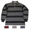 BARBARIAN（バーバリアン）ラガーシャツ ラグビージャージ RUGBY(ラグビー） -SOHO STRIPE (ソーホーストライプ）4color（NAVY、BLACK、GREEN) 4size（S、M、L、XL) CLASSIC FIT カナダサイズスペック -カナダ製 Made in Canada