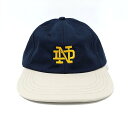 COOPERSTOWN BALL CAP (クーパーズタウン ボールキャップ ) Notre Dame 1943 (ノートルダム 1943 ) BASEBALL CAP ( ベースボールキャップ ）コットンハードバイザー / ネイビー × ストーン / EXCLUSIVE / 別注 / MADE IN USA ( アメリカ製 )