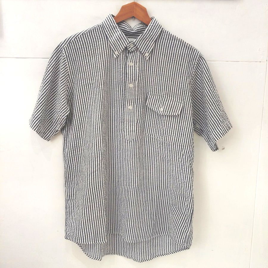 乐天商城 - THE BAGGY(ザ・バギー）シアサッカー半袖プルオーバーシャツ M【USED】