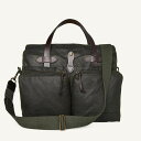 FILSON(フィルソン) 24-HOUR TIN CLOTH BRIEFCASE DARK TAN / 24アワー ティンクロス ブリーフケース オッターグリーン(4)