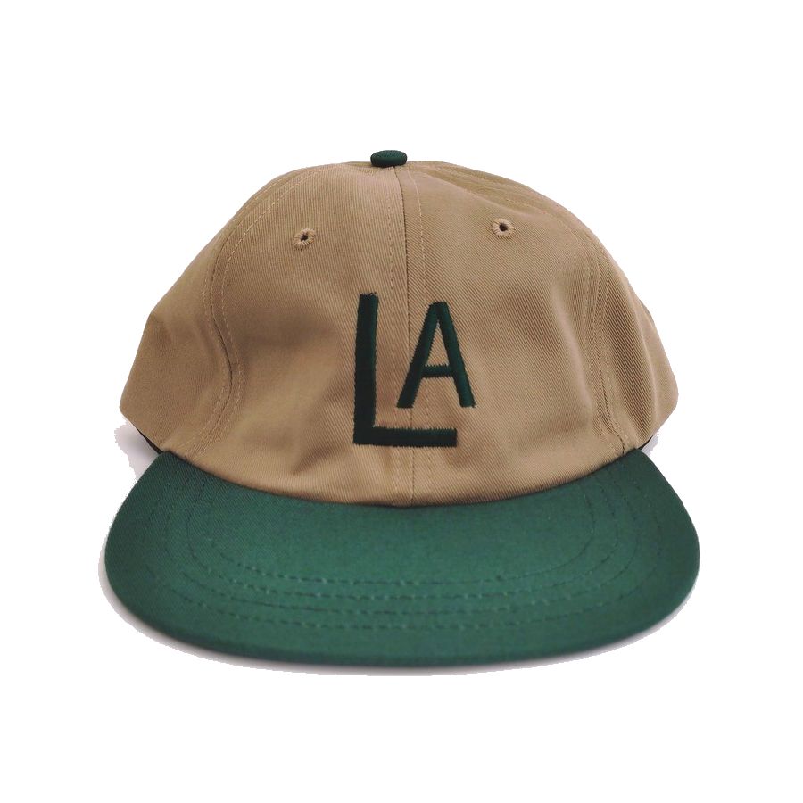 乐天商城 - クーパータウンボールキャップ（COOPERSTOWN BALL CAP )1943 LOSANGELES ENGELES (1943ロサンゼルスエンジェルス）COTTON(コットン）2TONE ( 2トン ) KHAKI×GREEN (カーキ×グリーン) MADE IN USA（アメリカ製）BASEBALL CAP（ベースボールキャップ）