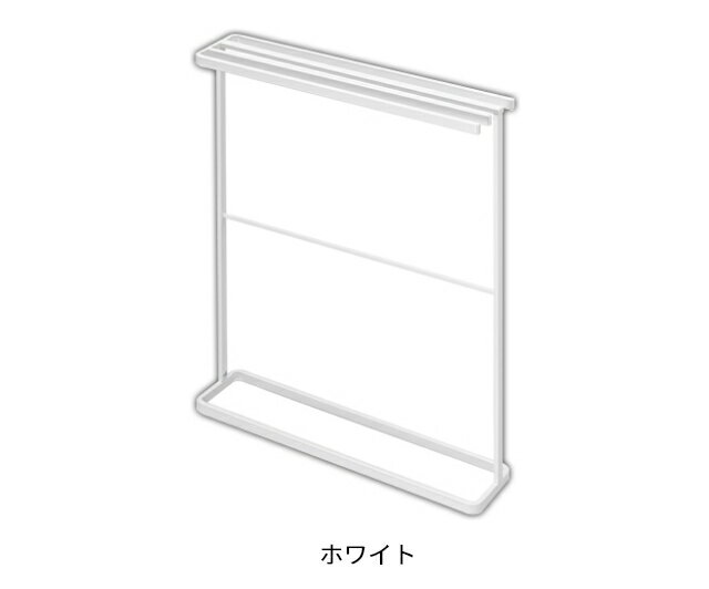 山崎実業 バスタオルハンガー タオルハンガー バスタオル掛け タオル掛け タオルラック タオルスタンド 省スペース コンパクト 室内 大判 横から 4連 4枚 隙間収納 洗面所収納 yamazaki タワーシリーズ [tower タワー 横から掛けられるバスタオルハンガー スリム 5576 5577]