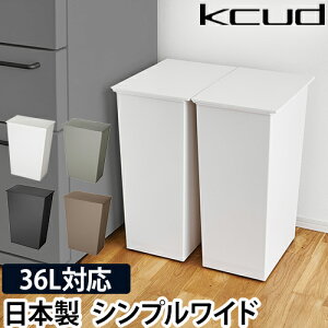 ゴミ箱 ごみ箱 ふた付き kcud クード シンプルワイド 横型 45L対応 45リットル キャスター 分別 袋 見えない 収納 ダストボックス 大容量 日本製 おしゃれ スリム I’mD アイムディー ホワイト 白 ブラック 黒