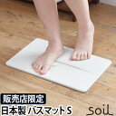 soil 　珪藻土　 ソイル ジェム バスマット 吸水 バスマット Sサイズ アスベスト不使用 珪藻土バスマット 珪藻土マット マット 足拭きマット 足ふきマット お風呂マット珪藻土 ひる石 速乾 吸収 乾燥 国産 日本製 小さめ ミニ さらさら おしゃれ バスグッズ soil GEM