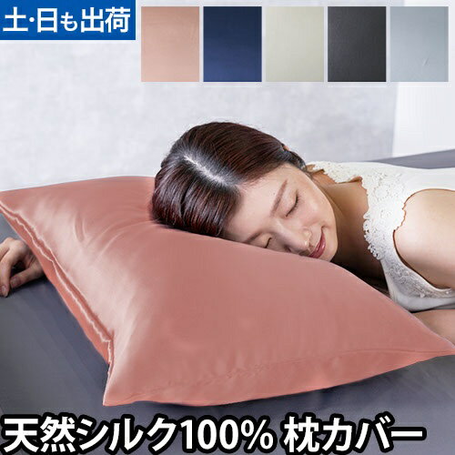 枕カバー ピローケース まくらカバー 両面 シルク マクラカバー おしゃれ クール 髪 ファスナー付き ホテル 可愛い 夏用 洗濯 おすすめ 絹 [Silk Collection シルクコレクション 天然シルク100%の枕カバー 43×63cm] ◆メール便配送◆