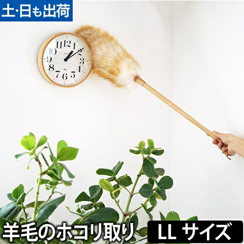 ほこり取り ハンディモップ 羊毛のホコリ取り ウールダスター LLサイズ はたき ダスター ワイパー ウッド ナチュラル 天然 おしゃれのサムネイル