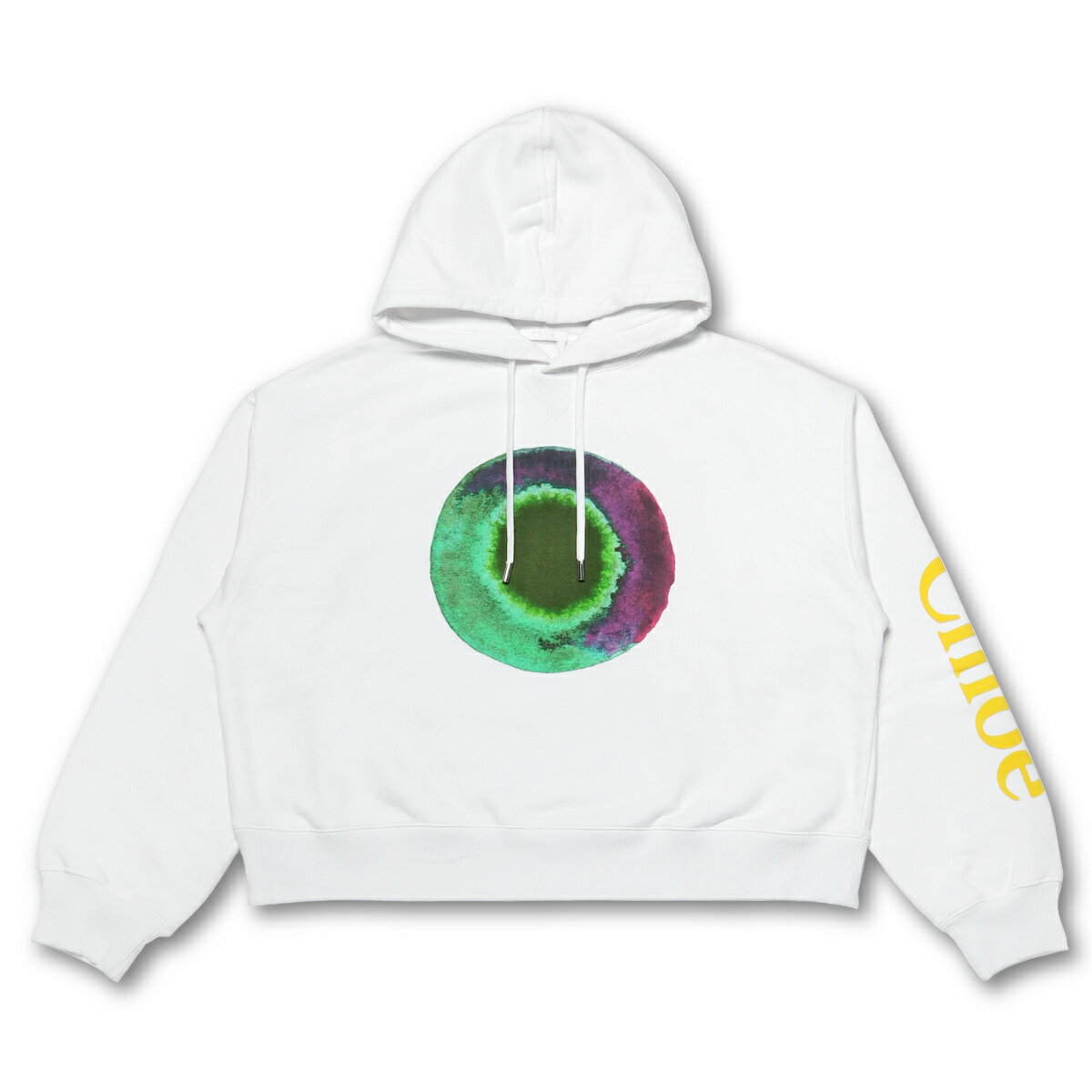 クロエ CHLOE フード付 長袖パーカー レディース CHC23UJH20 190 91E WHITE-GREEN 1 ホワイト