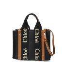 クロエ CHLOE ショルダー付 バッグ レディース CHC23AS397 L17 915 WOODY ウッディ スモール BLACK-BEIGE 1 ブラック/ブラウン