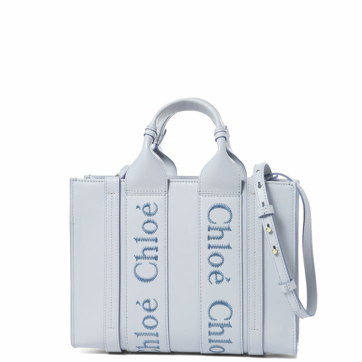 クロエ CHLOE ショルダー付 トートバッグ レディース CHC23US397 I60 49V スモール WOODY ウッディ GRACEFUL BLUE ブルー