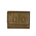 クロエ CHLOE 三つ折り財布 レディース CHC24WP451 O21 20V BIKIE バイキー スモール DARK KHAKI ブラウン(4)