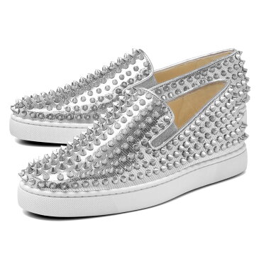 クリスチャン ルブタン Christian Louboutin シューズ メンズ 1180132 SV71 スリッポン ROLLER BOAT FLAT ローラー ボート フラット SILVER/SILVER シルバー