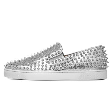 クリスチャン ルブタン Christian Louboutin シューズ メンズ 1180132 SV71 スリッポン ROLLER BOAT FLAT ローラー ボート フラット SILVER/SILVER シルバー