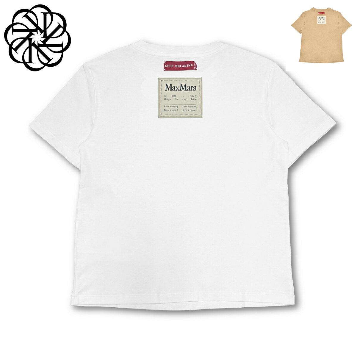 Rakuten - エス マックスマーラ S MAX MARA 半袖Tシャツ レディース 9976041 600 GEMMA ジェンマ 001 WHITE ホワイト 006 CAMMELLO ベージュ