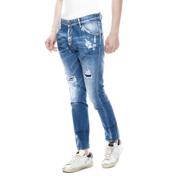 ディースクエアード DSQUARED 2 パンツ メンズ S74LB0359 S30309 470 クラッシュ&リメイク加工 ジーンズ CLASSIC KENNY TWIST クラシック ケニー ツイスト BLUE ブルー