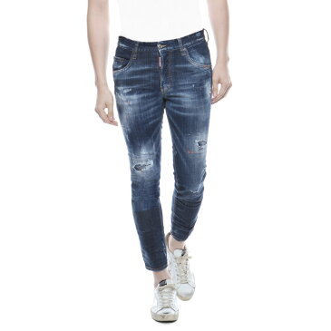 ディースクエアード DSQUARED 2 パンツ メンズ S74LB0686 S30342 470 クラッシュ&リメイク&ペイント加工 ジーンズ SKATER スケーター BLUE ブルー