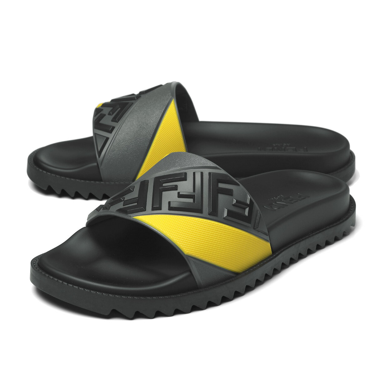 フェンディ FENDI シューズ メンズ 7X1377 AF5M F1DVQ サンダル GRIG.SCURO NER LEMON グレー/ブラック