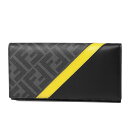 フェンディ FENDI 財布 メンズ 7M0264 A9XS F0R2A 二つ折り長財布 NERO+SUNFLOWER+PALL グレー