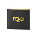 フェンディ FENDI 財布 メンズ 7M0169 ADM8 F0R2A 二つ折り財布 NERO+SUNFLOWER+PALL ブラック