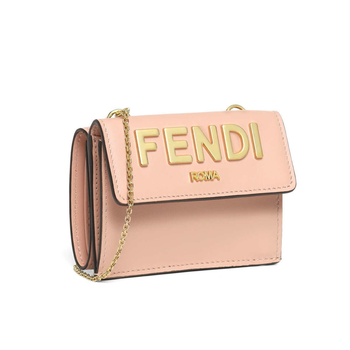 フェンディ 財布（レディース） フェンディ FENDI 三つ折り財布 レディース 8M0481 AKK2 F1AZT ショルダー付 財布 マイクロ BABYPINK+OS ピンク