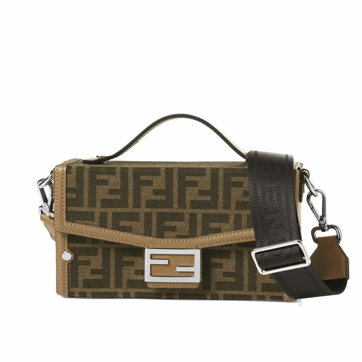 フェンディ FENDI ショルダー付 ハンドバッグ メンズ 7VA565 AFBV F1HRM SOFT TRUNK BAGUETTE ソフト トランク バゲット TAB.MR+SAND+P ブラウン