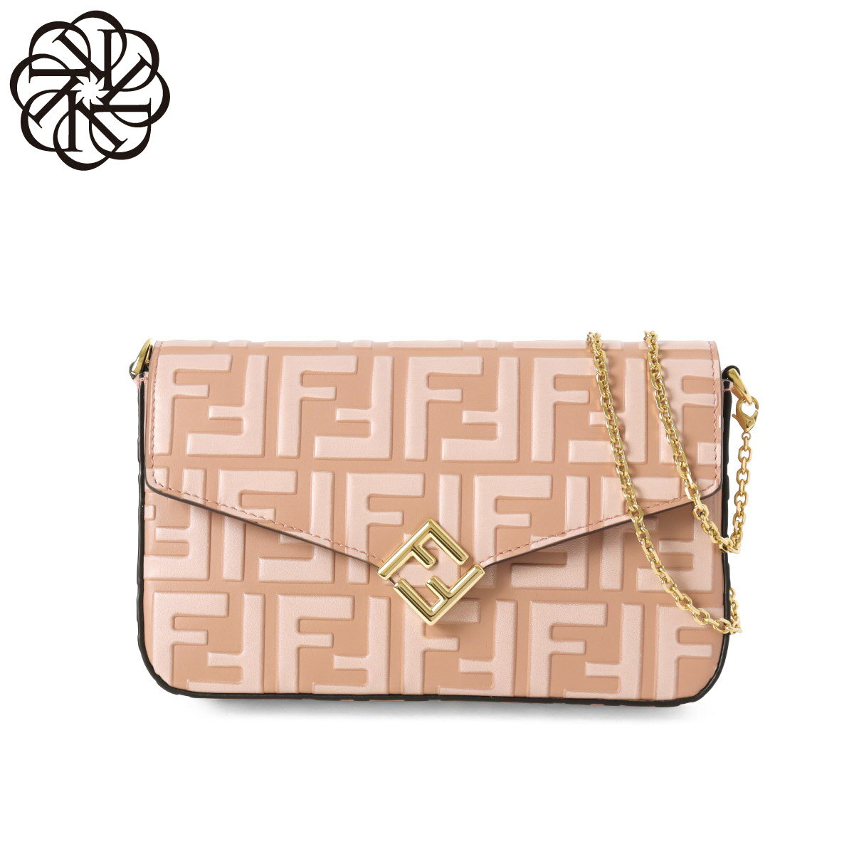 フェンディ FENDI ショルダー付 クラッチバッグ レディース 8M0509 AS42 F1SO1 FF DIAMOND FFダイヤモンド BALLET ROSE+PINK QUARZO+SOFT G ピンク(4)