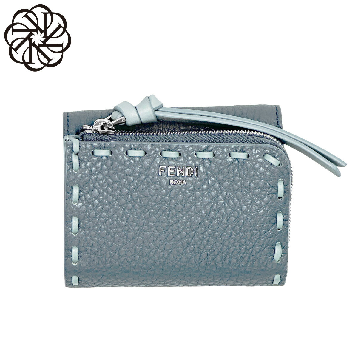 Rakuten - フェンディ FENDI 三つ折り財布 レディース 8M0499 AURN F1VFI PEEKABOO SELLERIA ピーカブー セレリア マイクロ MERCURY+ANICE+PALLADIUM ブルー