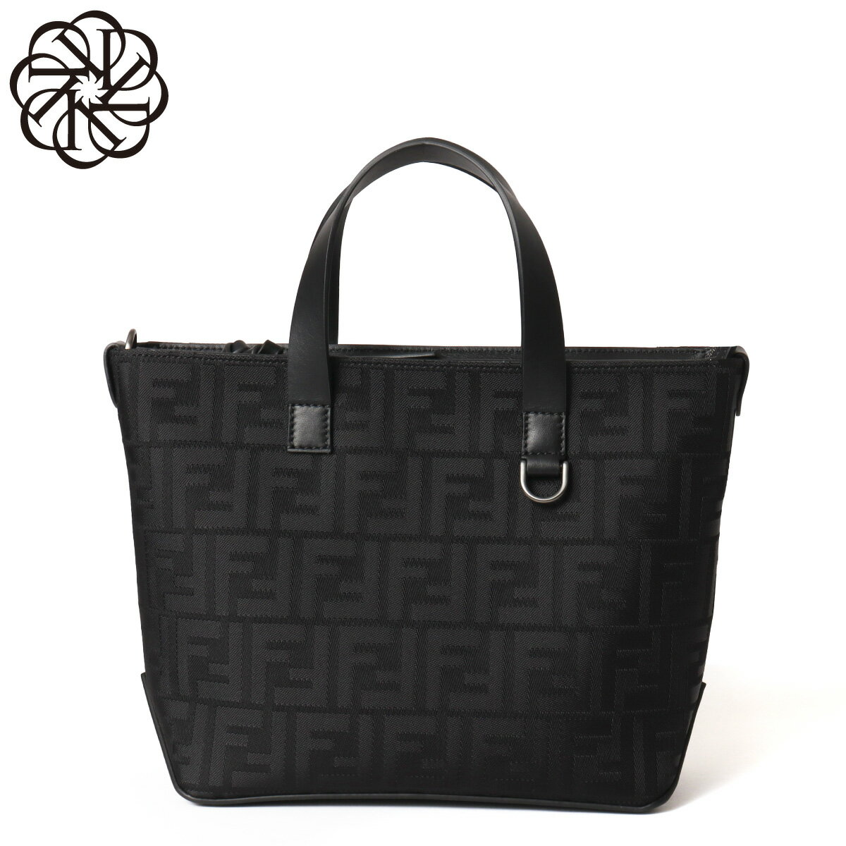 Rakuten - フェンディ FENDI トートバッグ メンズ 7VA658 AVC6 F05TR FF SQUARE FFスクエア スモール BLACK+RUTHENIUM ULTA BLACK SATIN ブラック