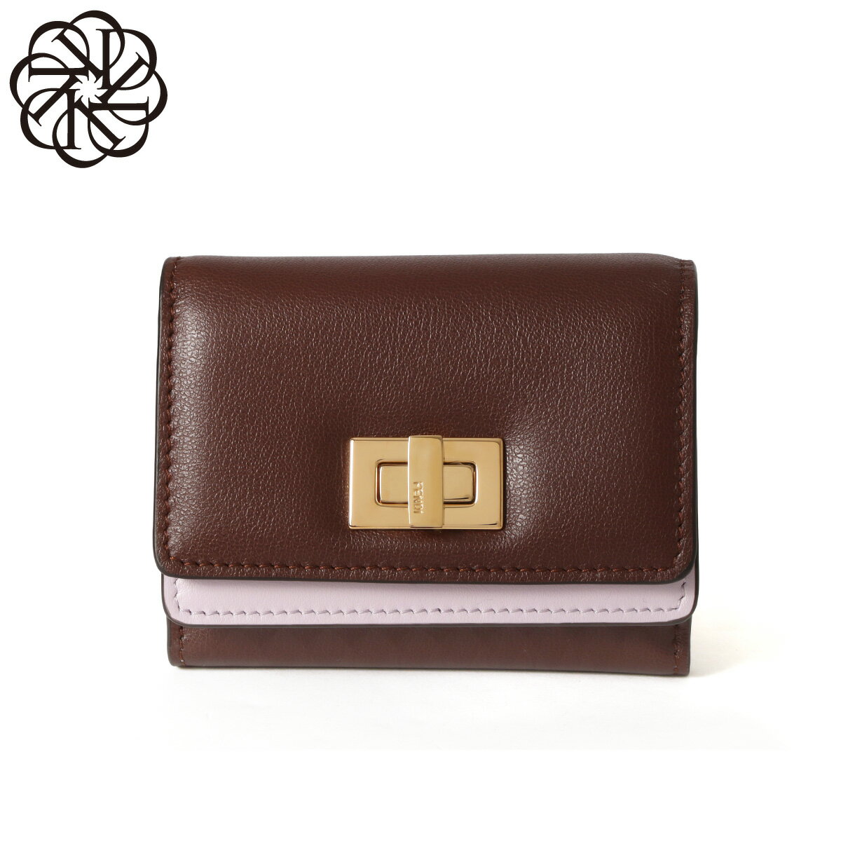 Rakuten - フェンディ FENDI 三つ折り財布 レディース 8M0555 AWR7 F1WVA FENDI WAY フェンディ ウェイ スモール MAHOGANY/ANEMONE/GOLD ブラウン