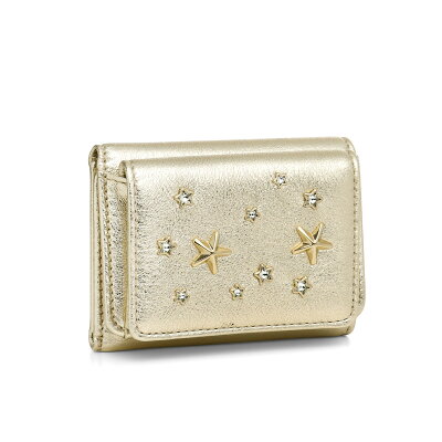 ジミーチュウ JIMMY CHOO 三つ折り財布 レディース NEMO AUR NEMO ネモ LIGHT GOLD/LIGHT GOLD ゴールド