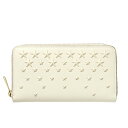 ジミーチュウ 革財布 レディース ジミー チュウ JIMMY CHOO ラウンドファスナー長財布 レディース PIPPA AOR PIPPA ピッパ LATTE/LIGHT GOLD ホワイト