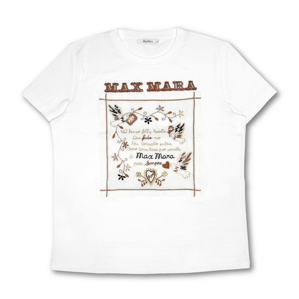 マックス マーラ MAX MARA 半袖Tシャツ レディース 2319410331 600 006 WHITE ホワイト