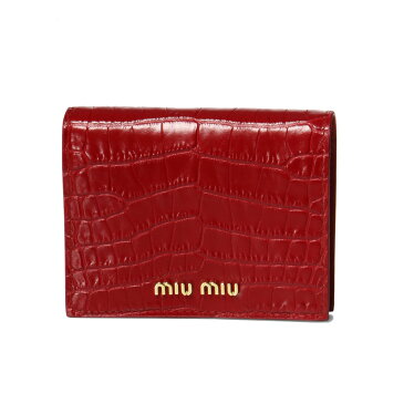 ミュウ ミュウ MIU MIU 財布 レディース 5MV204 2B8G F068Z 二つ折り財布 ST.COCCO FUOCO レッド