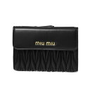 ミュウ ミュウ MIU MIU 財布 レディース 5ML225 N88 F0002 二つ折り財布 MATELASSE NERO ブラック