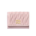 ミュウ ミュウ MIU MIU カードケース レディース 5MC104 2FPP F0E18 MATELASSE マテラッセ ALABASTRO ピンク