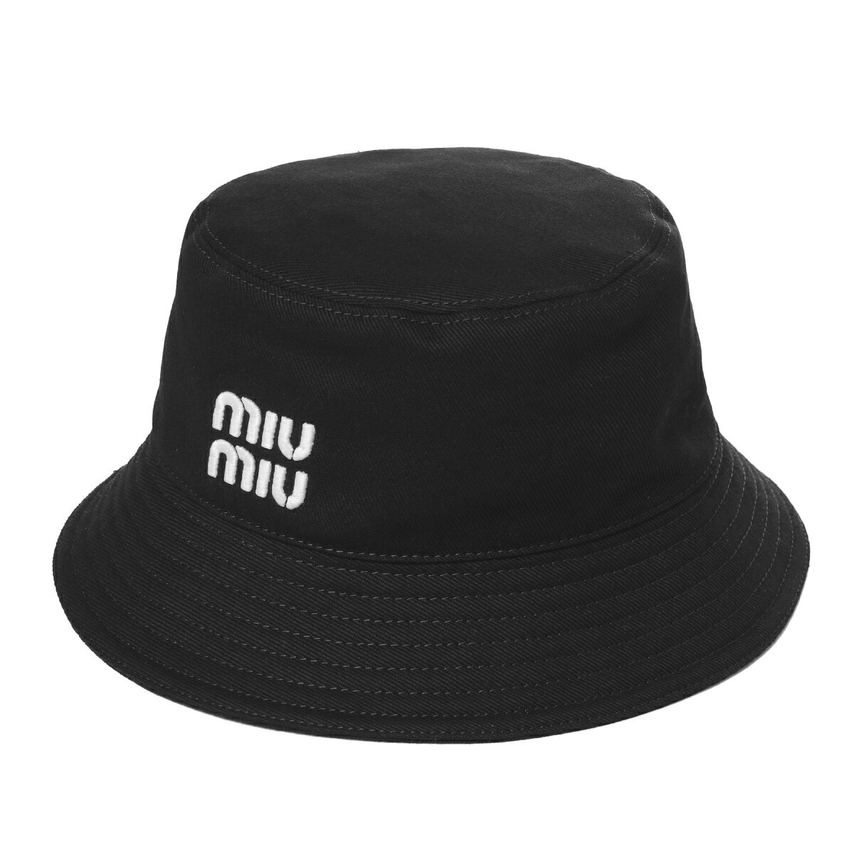 ミュウ ミュウ MIU MIU ハット レディース 5HC196 2DXI F0967 NERO+BIANCO ブラック