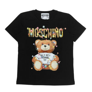 モスキーノ MOSCHINO Tシャツ レディース 0798 4040 1555 半袖Tシャツ BLACK ブラック