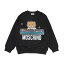 モスキーノ MOSCHINO スウェット キッズ ボーイズ HNF02H LDA17 60100 長袖スウェット BLACK ブラック10A-14A