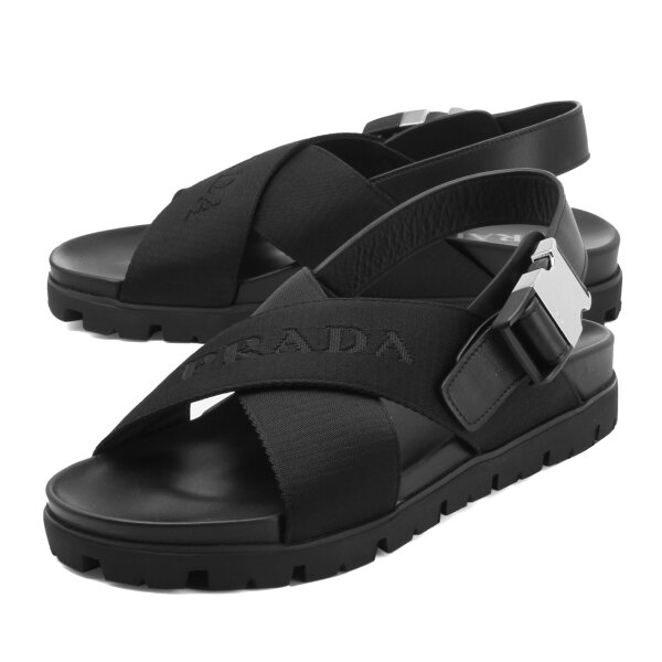 プラダPRADAシューズメンズ2X30543L6EF0002ストラップ付サンダルNEROブラック