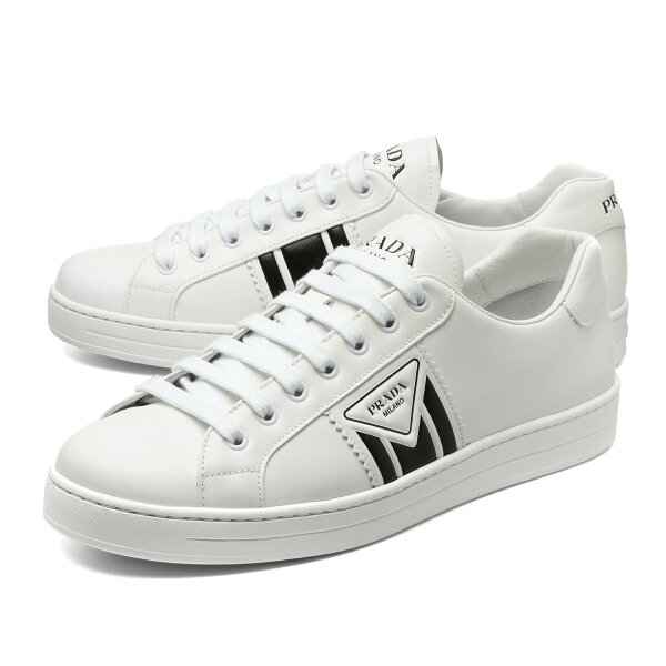 プラダPRADAシューズメンズ4E35443L8UF0964スニーカーBIANCO+NEROホワイト