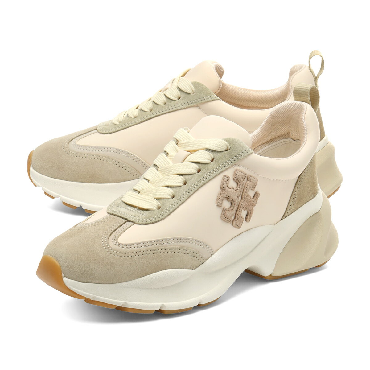 トリーバーチ TORY BURCH スニーカー レディース 83833 700 シューズ GOOD LUCK TRAINER グッド ラック トレーナー FRENCH PEARL/DULCE DE LECHE/BISCOTTI マルチカラーのサムネイル