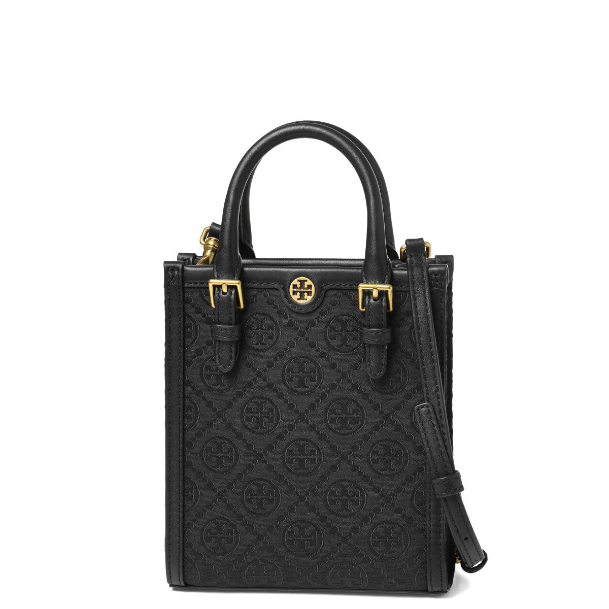 トリーバーチ 夏ショルダーバッグ レディース トリー バーチ TORY BURCH ショルダー付 トートバッグ レディース 152133 001 T MONOGRAM Tモノグラム ミニ BLACK ブラック