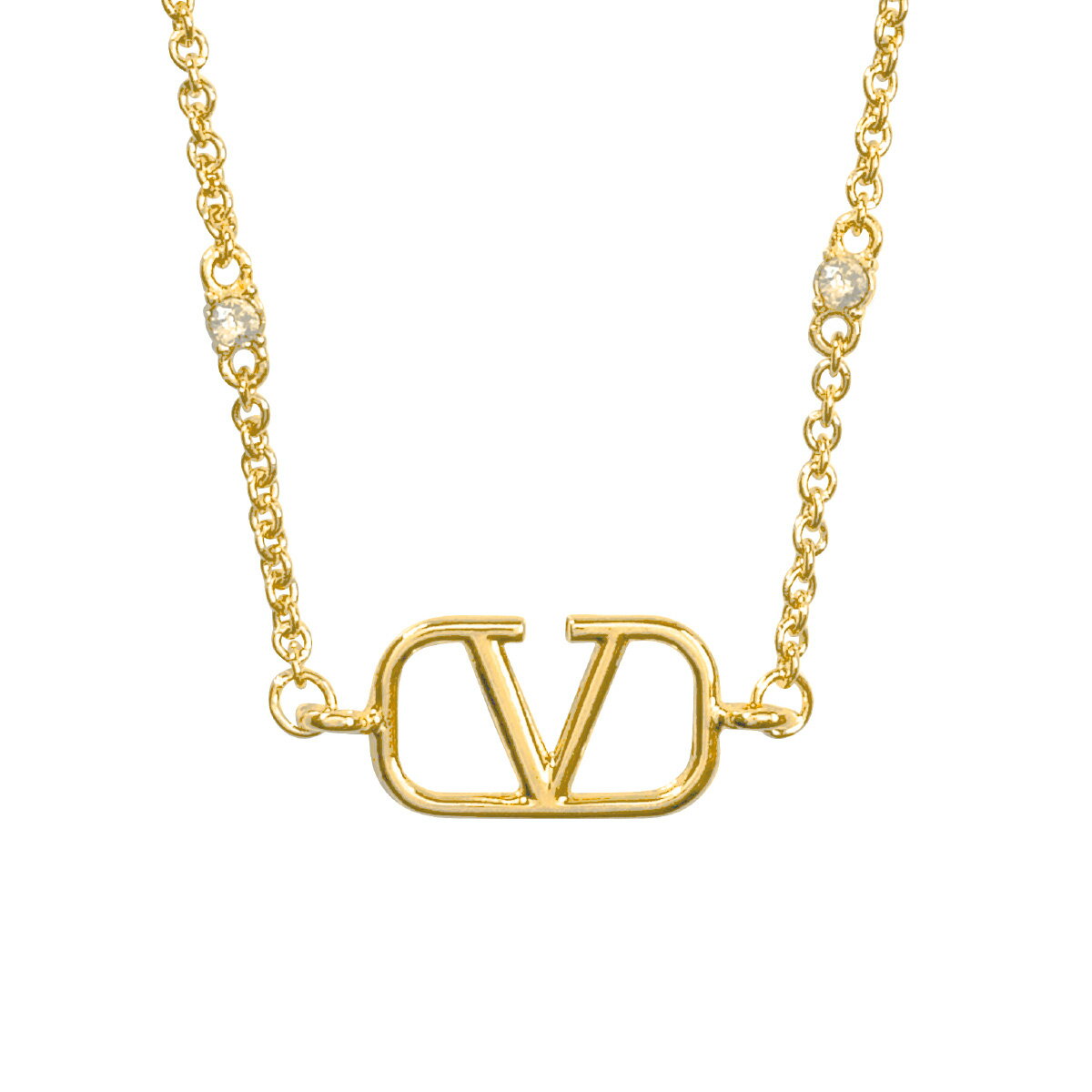 ヴァレンティノ VALENTINO ネックレス レディース J0T54YCW MH5 ORO 18/CRYSTAL SILVER SHADE ゴールド