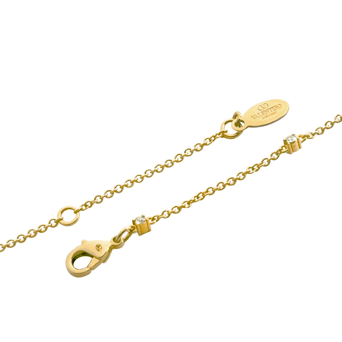 ヴァレンティノ VALENTINO ネックレス レディース J0T54YCW MH5 ORO 18/CRYSTAL SILVER SHADE ゴールド