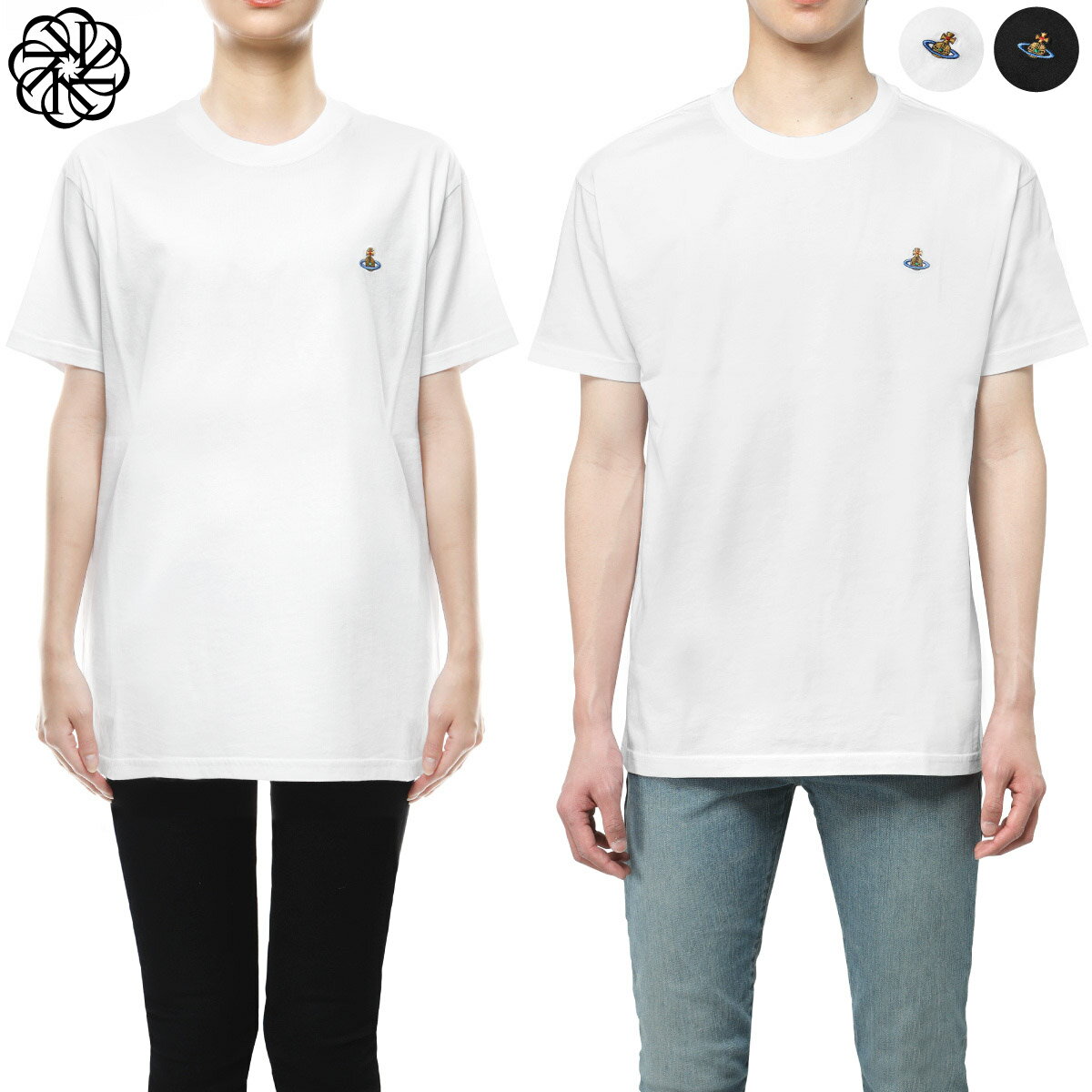 ヴィヴィアン ウエストウッド VIVIENNE WESTWOOD Tシャツ メンズ レディース 3G010006 J001M A401 / 3G010013 J001M A401 WHITE ホワイト ロゴ オーブ 半袖